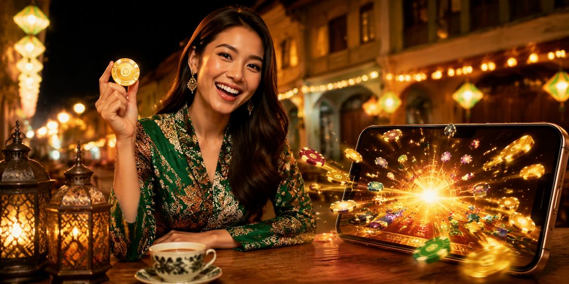 Pengguna Ipoh memainkan kasino mudah alih x1bet dengan pakaian batik